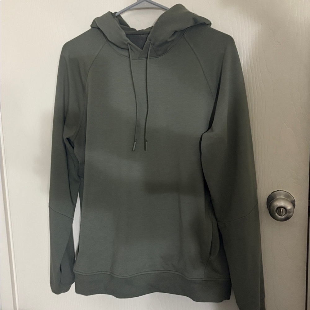 Mens Lululemon City Sweat Pullover Hoodie Grey Sage Size M - Picture 3 of 5
